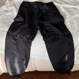 Women’s Black Cargo Pants with Utility Rings